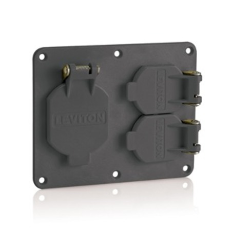 LEVITON Weather Resistant 2 Gang Coverplate 3262W-E